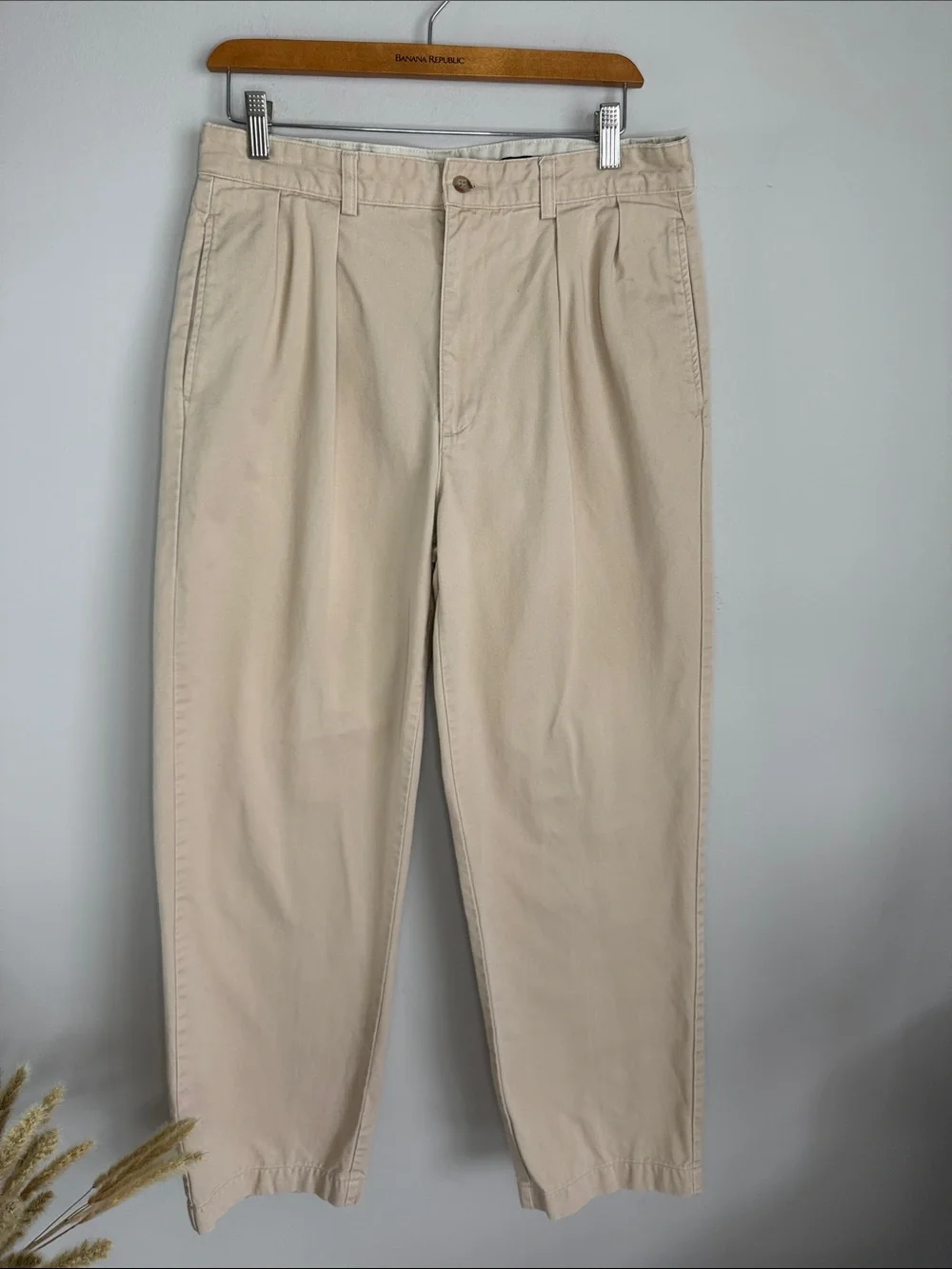 Polo Ralph Lauren Chino Andrew Pant Pleated Beige Khaki Men’s Approx. 40x29 - Picture 8 of 12